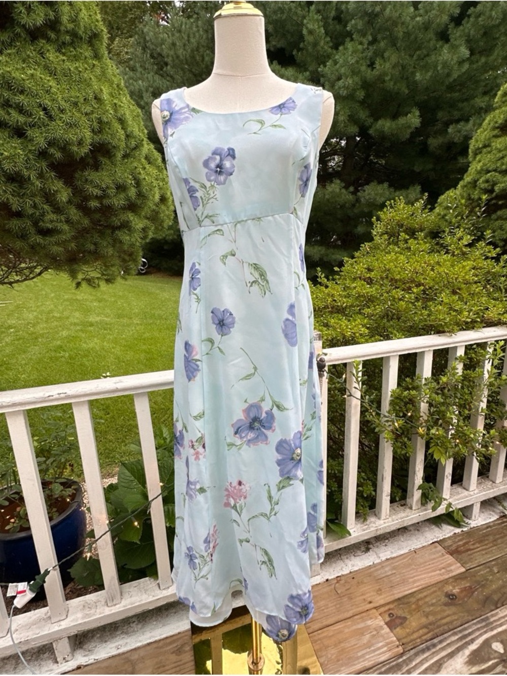 CDC Light Blue Floral Maxi Dress
